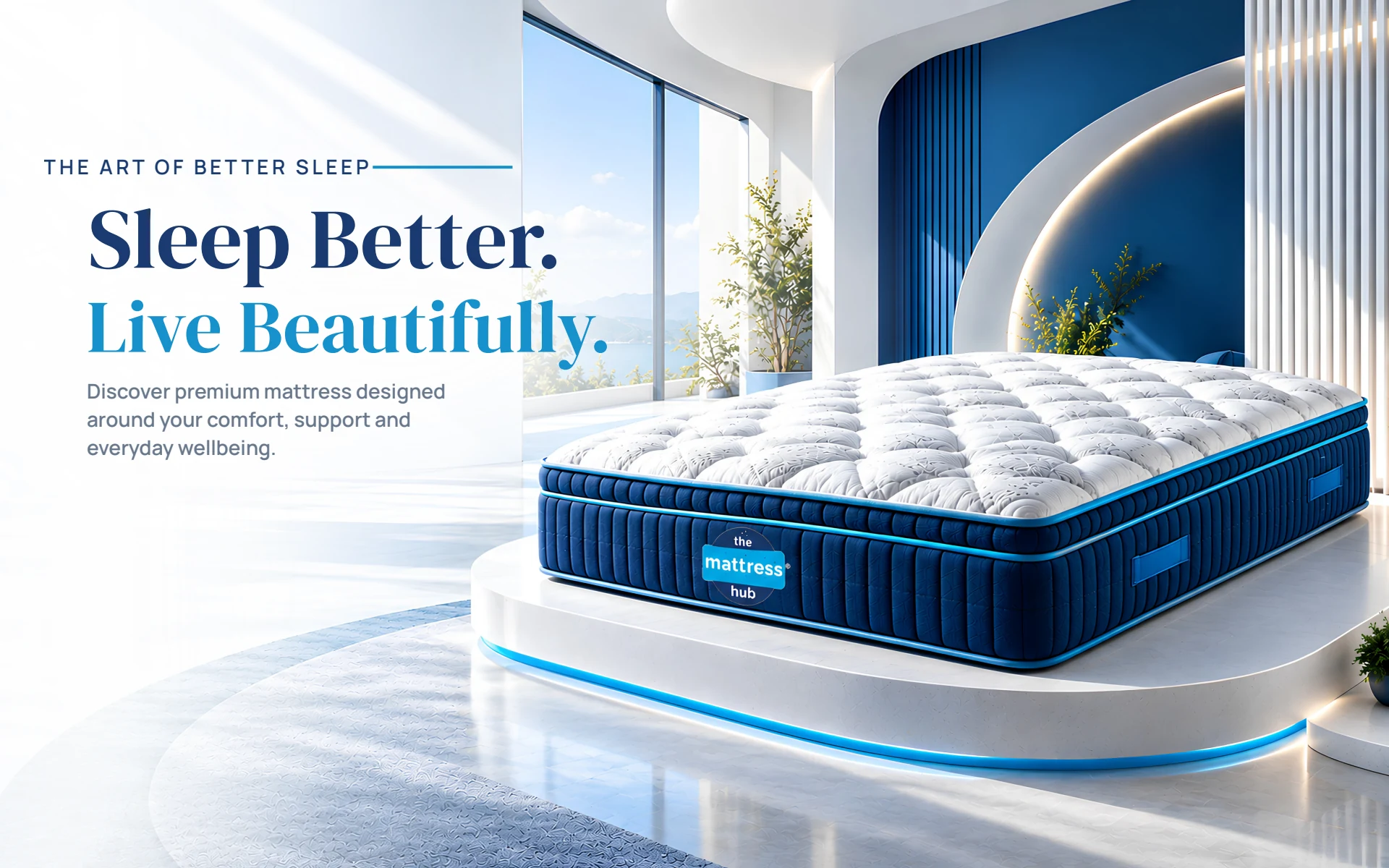 The Mattress Hub - Sleep Better, Live Beautifully premium mattress display