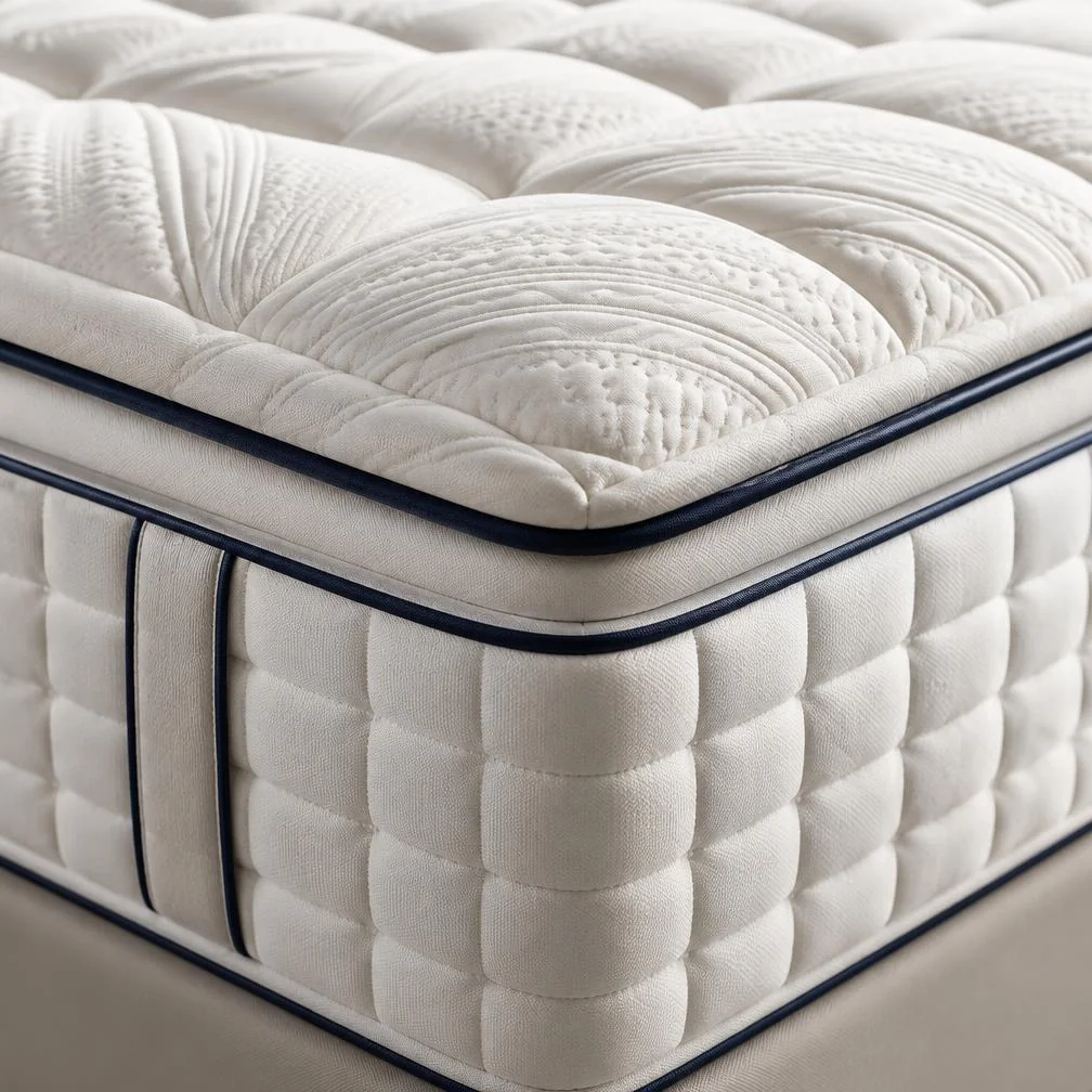 Quilted mattress fabric and finish