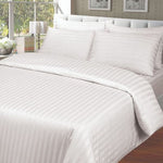 TMH Exclusive Satin Stripes Bedspread - White